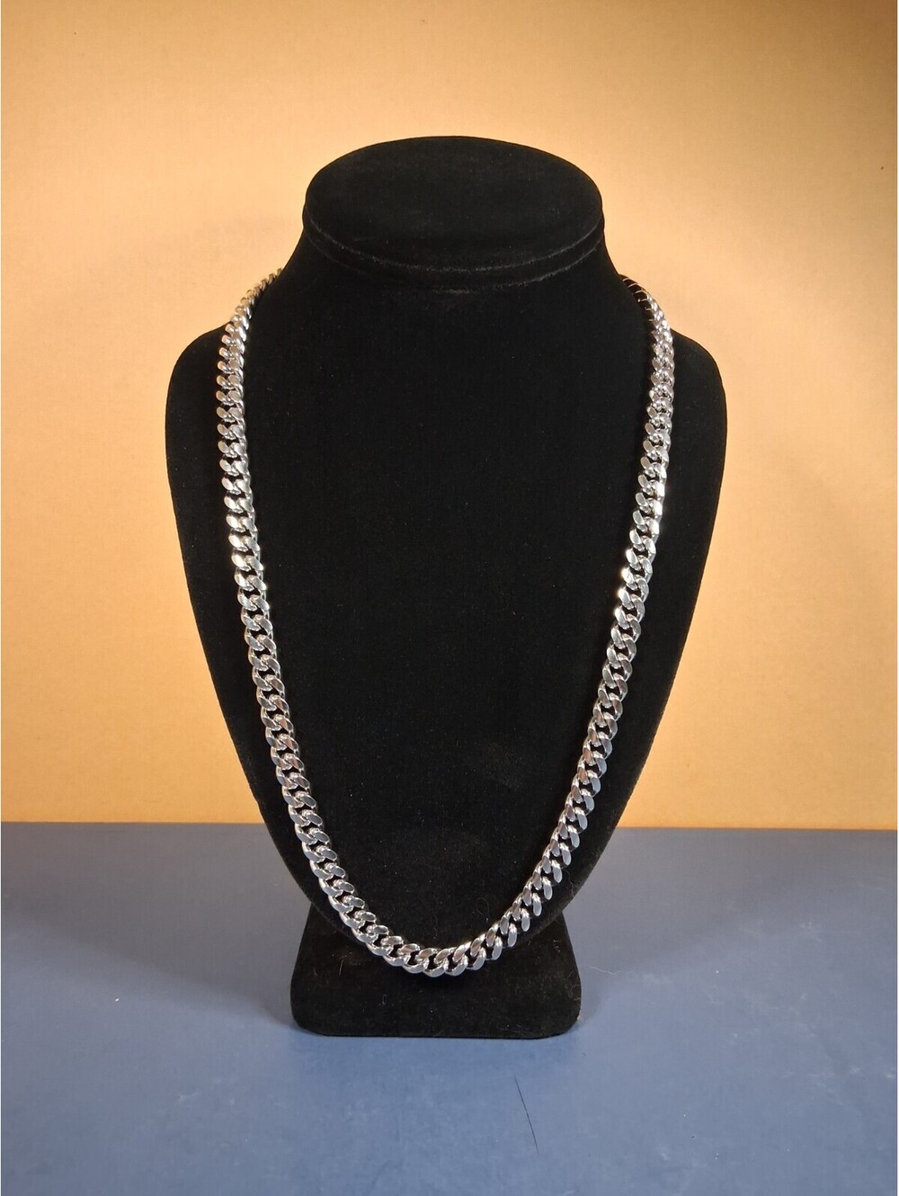 NWOT 22" 6mm Men's Stainless Steel Curbed Cuban Link Chain Necklace NEW